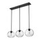 Z-Lite Chloe Linear Chandelier, 3-Light, 10 In.W x 36 In.L x 9.5 In.H, Matte Black/Clear 490P10-3L-MB - alternate 4